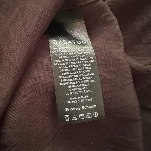 Babaton black satin a-line midi skirt size 10 - Picture 5 of 8